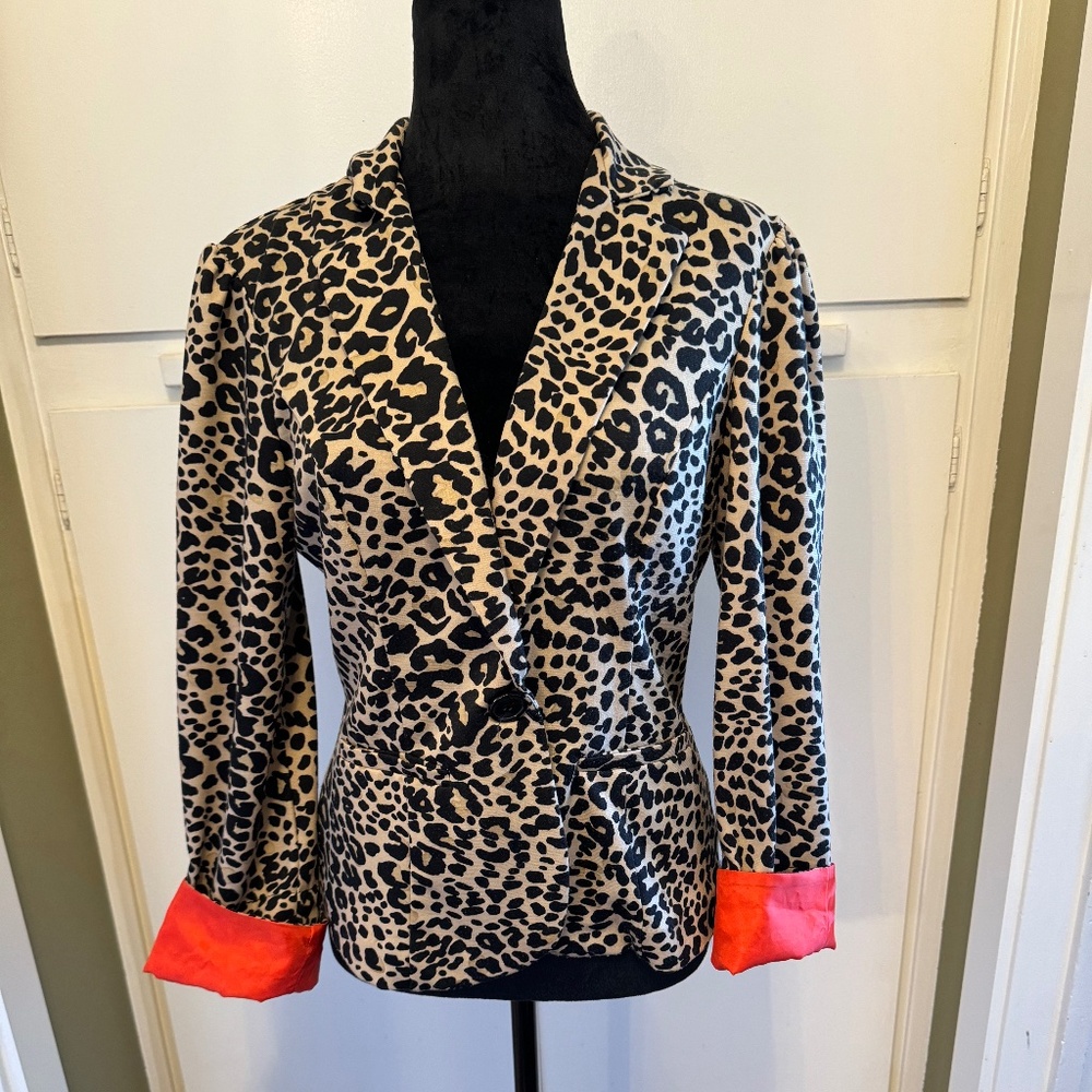 Cheetah Print Beige Blazer (M)